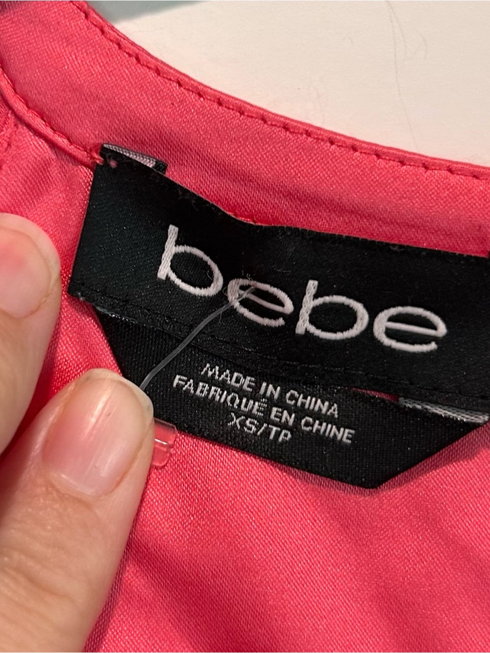Bebe Coral Pink Pleated Halter Dress XS Fit & Flare Cocktail Party Mini - Picture 7 of 10